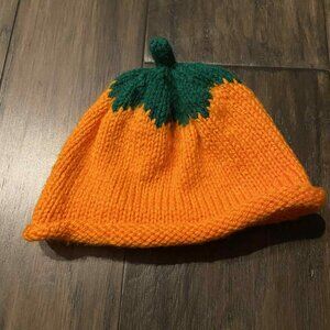 Infant Pumpkin Knit Hat